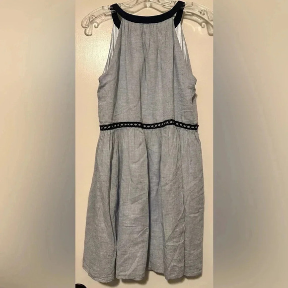 THML navy blue striped sleeveless dress size M - Picture 3 of 7